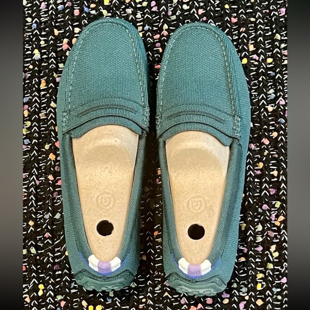 Rothy’s The Driver Green Juniper Loafers Size 9.5
